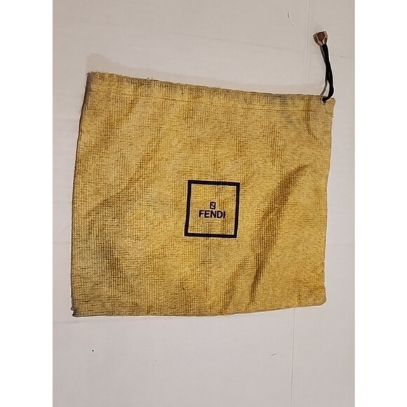 2 FENDI 15 x 15 dust travel purse shoe storage Bag cloth with drawstring vintage - Picture 2 of 7